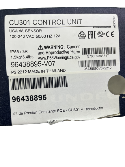 Kit de Presion Constante CU301 GRUNDFOS 96438895 SQE con Transductor
