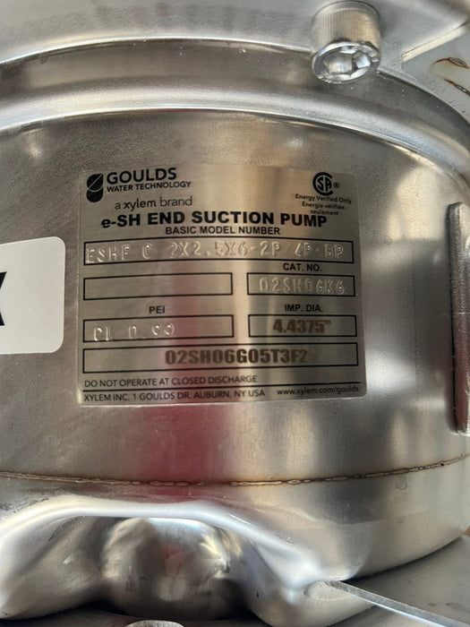 Bomba Centrífuga Goulds 02SH06 Serie e-SH 2"x2" 5HP 230/460V 3F