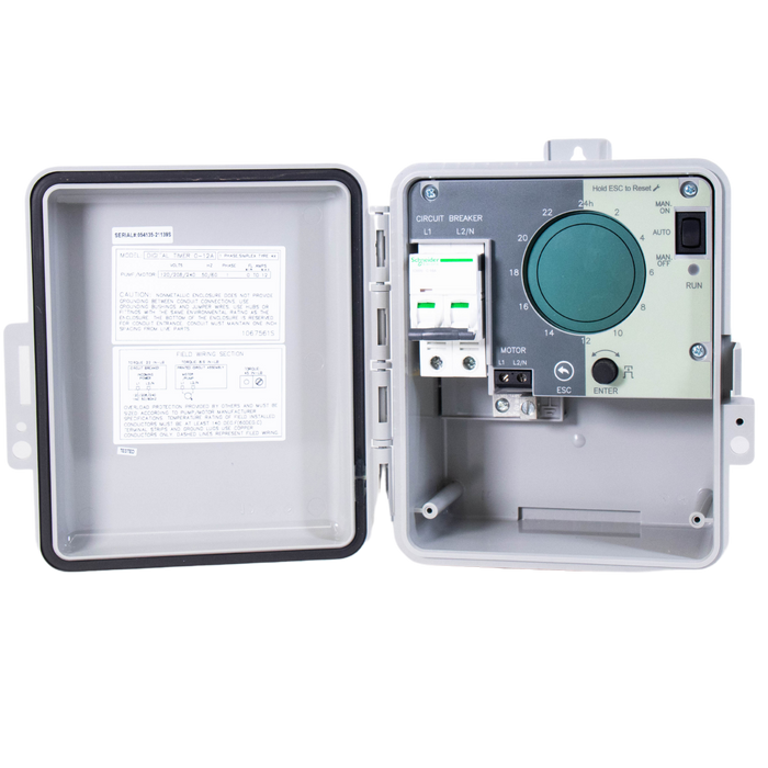 Timer Digital Con Panel de Control TimeZone 25 Amps