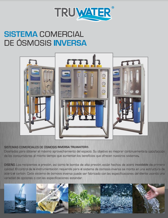 Osmosis Inversa de 2 Membranas para 2.5 GPM