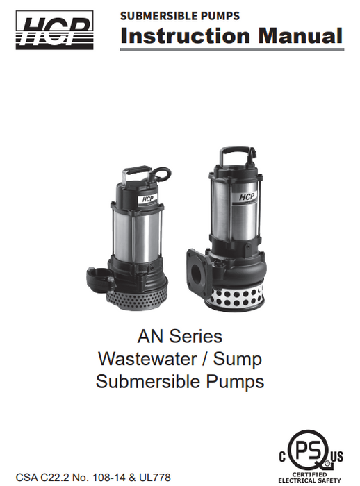 Bomba Sumergible Agua Sucia HCP AN-23 3 HP 2" 440V