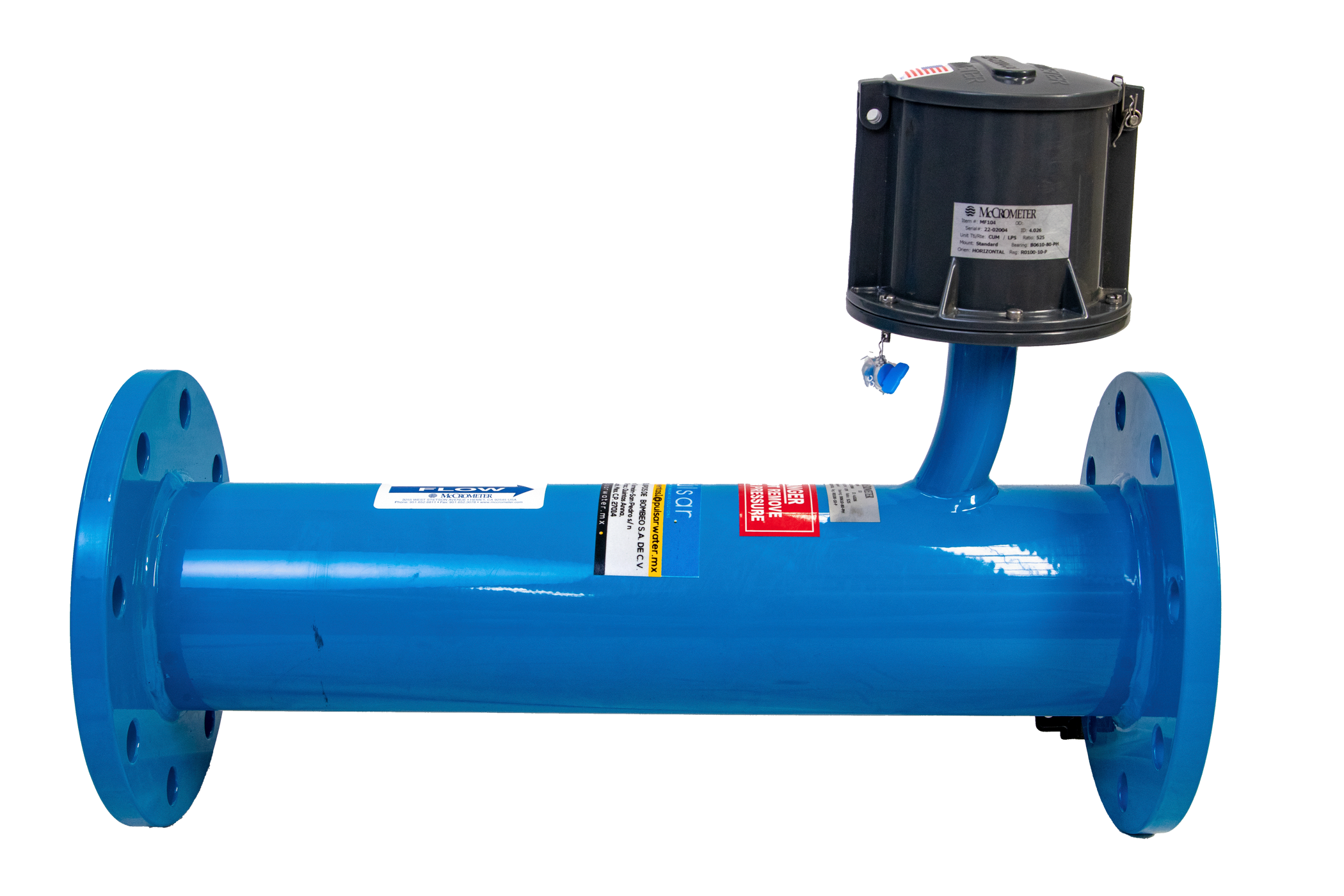 Medidor de flujo McCrometer de Propela Bridado 4