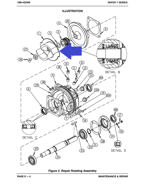 IMPELLER 11406 1102H - IMPULSOR PARA T3A3S-B