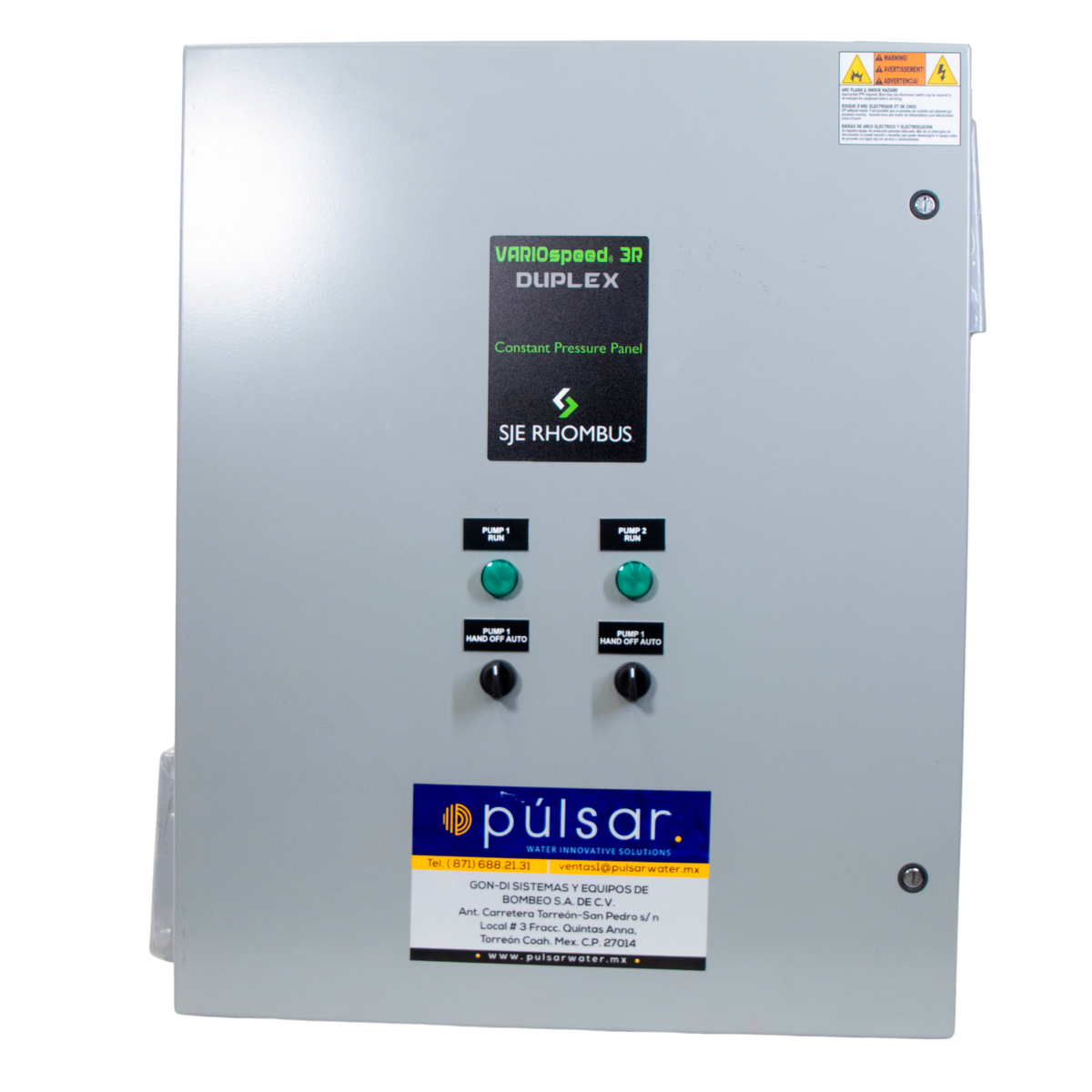 Tablero de Control con Variador Duplex para 2 Bombas de 15 o 20 HP 480 ...
