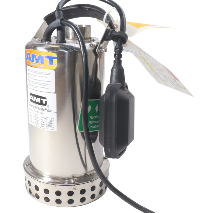Bomba Sumergible Agua Sucia 3/4 HP 115V Acero Inox Para Drenaje 5010-99