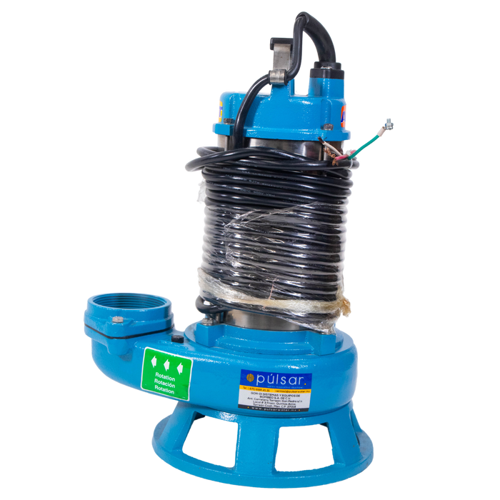 Bomba Sumergible Agua Sucia 2 HP 3F 230V TRITURADORA 3 AMT 5764 95 bomba-sumergible-agua-sucia-2-hp-3f-230v-trituradora-3-amt-5764-95